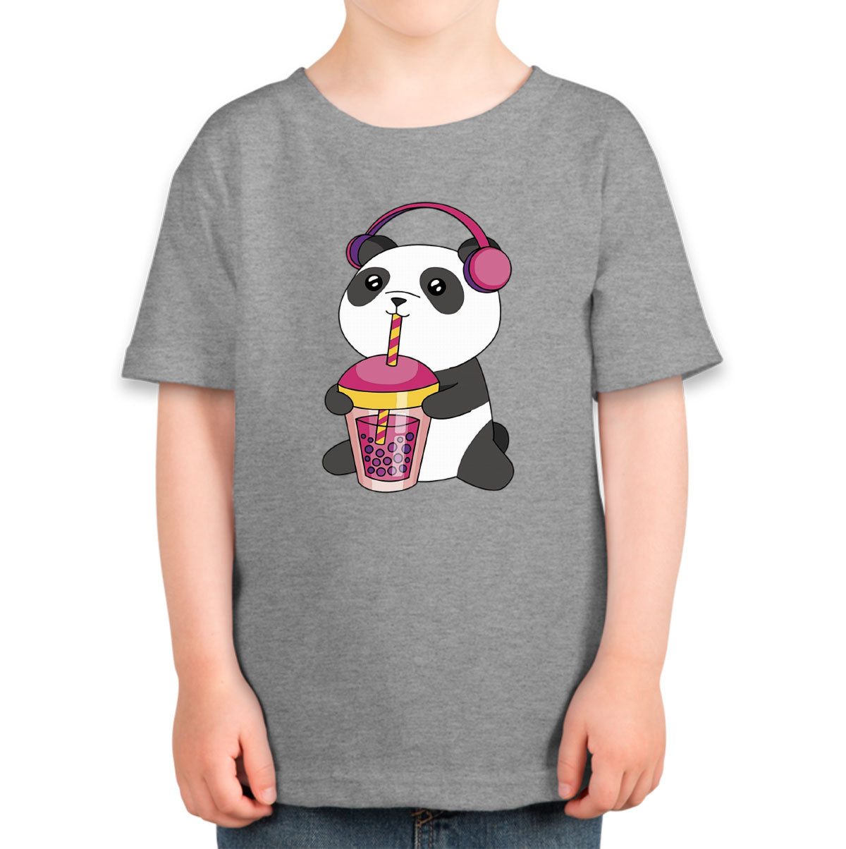 Panda Drinking Bubble Tea Toddler T-shirt
