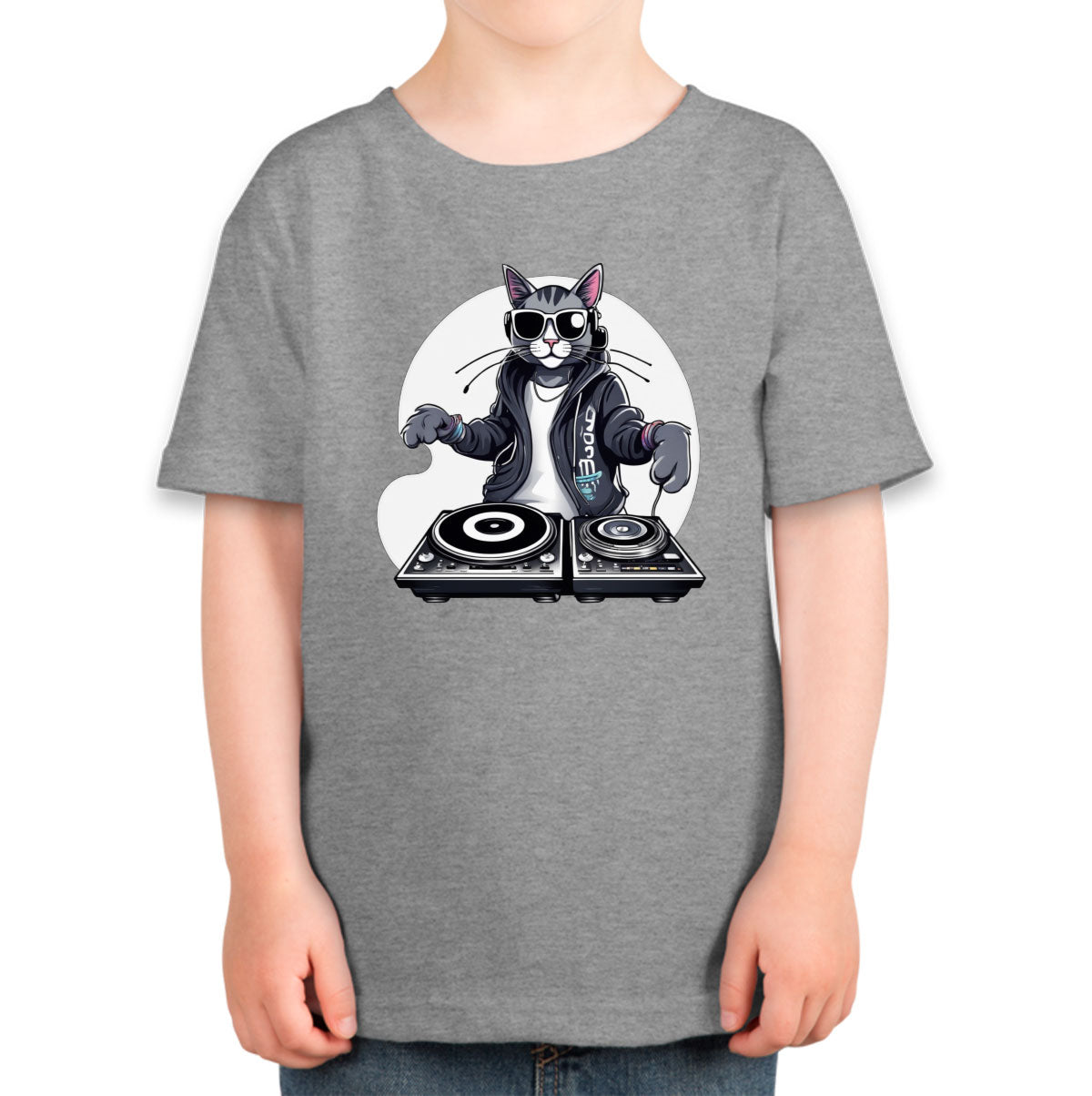 Cool Dj Cat Toddler T-shirt