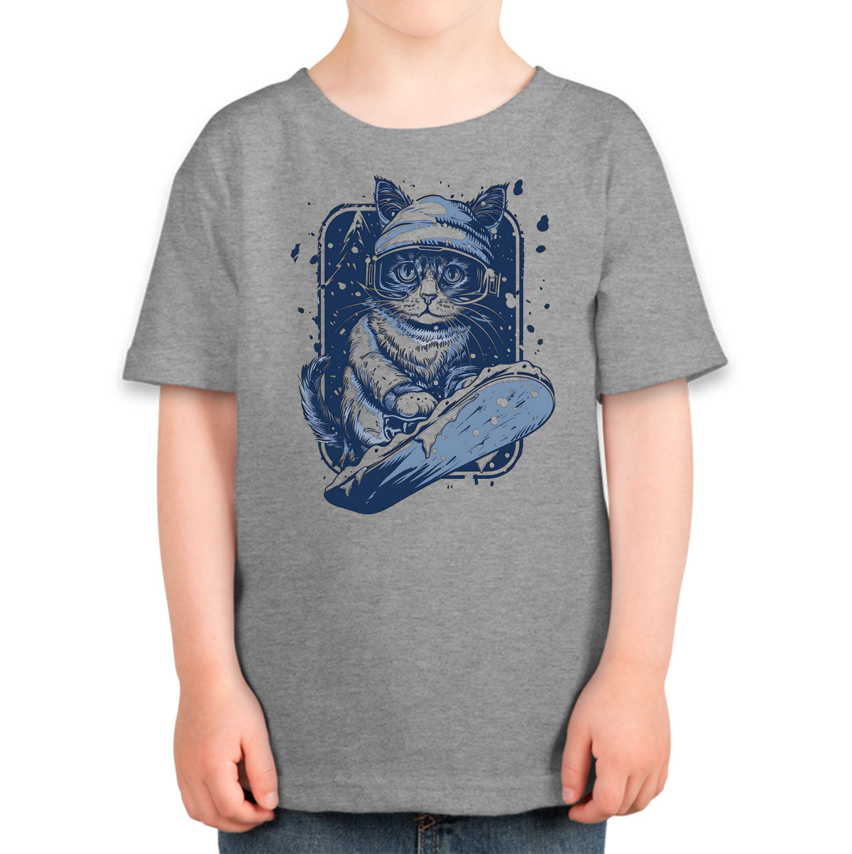 Snowboarding Cat Toddler T-shirt