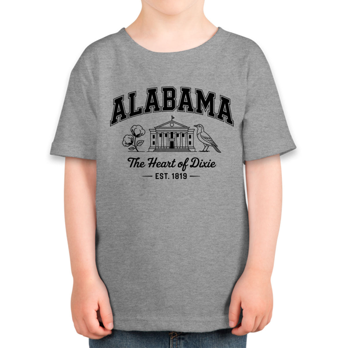 Alabama Cityscape Illustration The Heart Of Dixie Toddler T-shirt