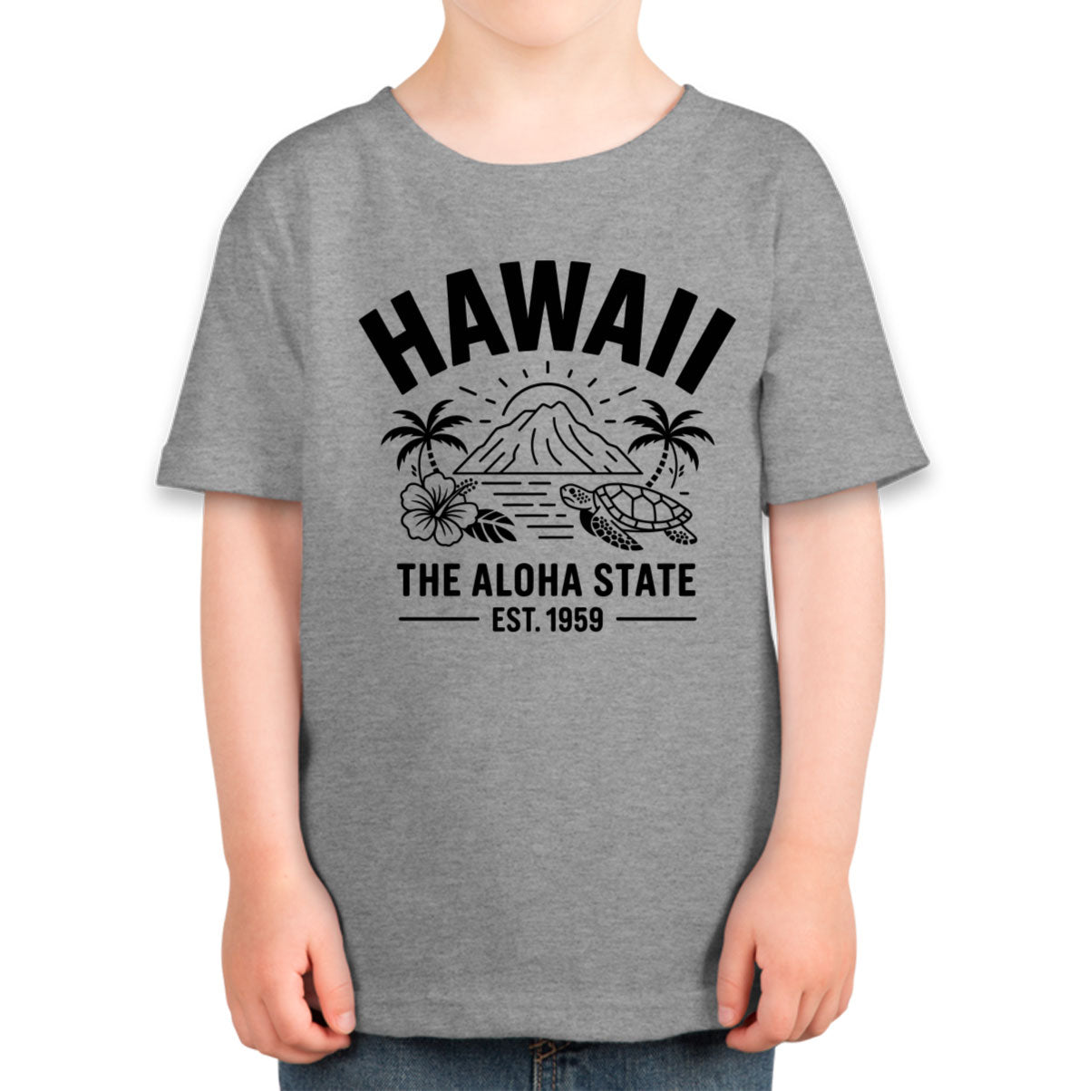 Hawaii Cityscape Illustration The Aloha State Toddler T-shirt