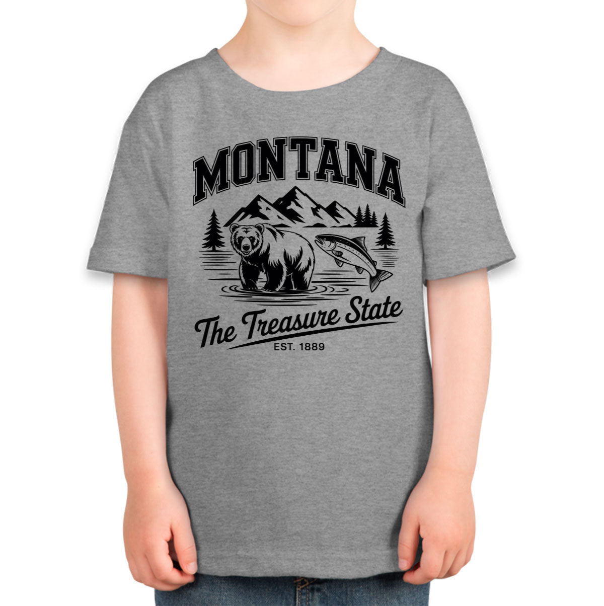 Montana Cityscape Illustration The Treasure State Toddler T-shirt