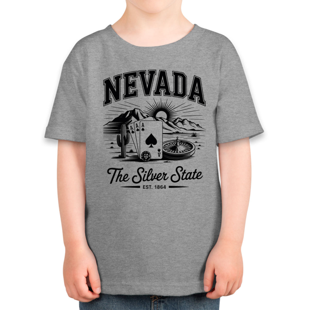 Nevada Cityscape Illustration The Silver State Toddler T-shirt