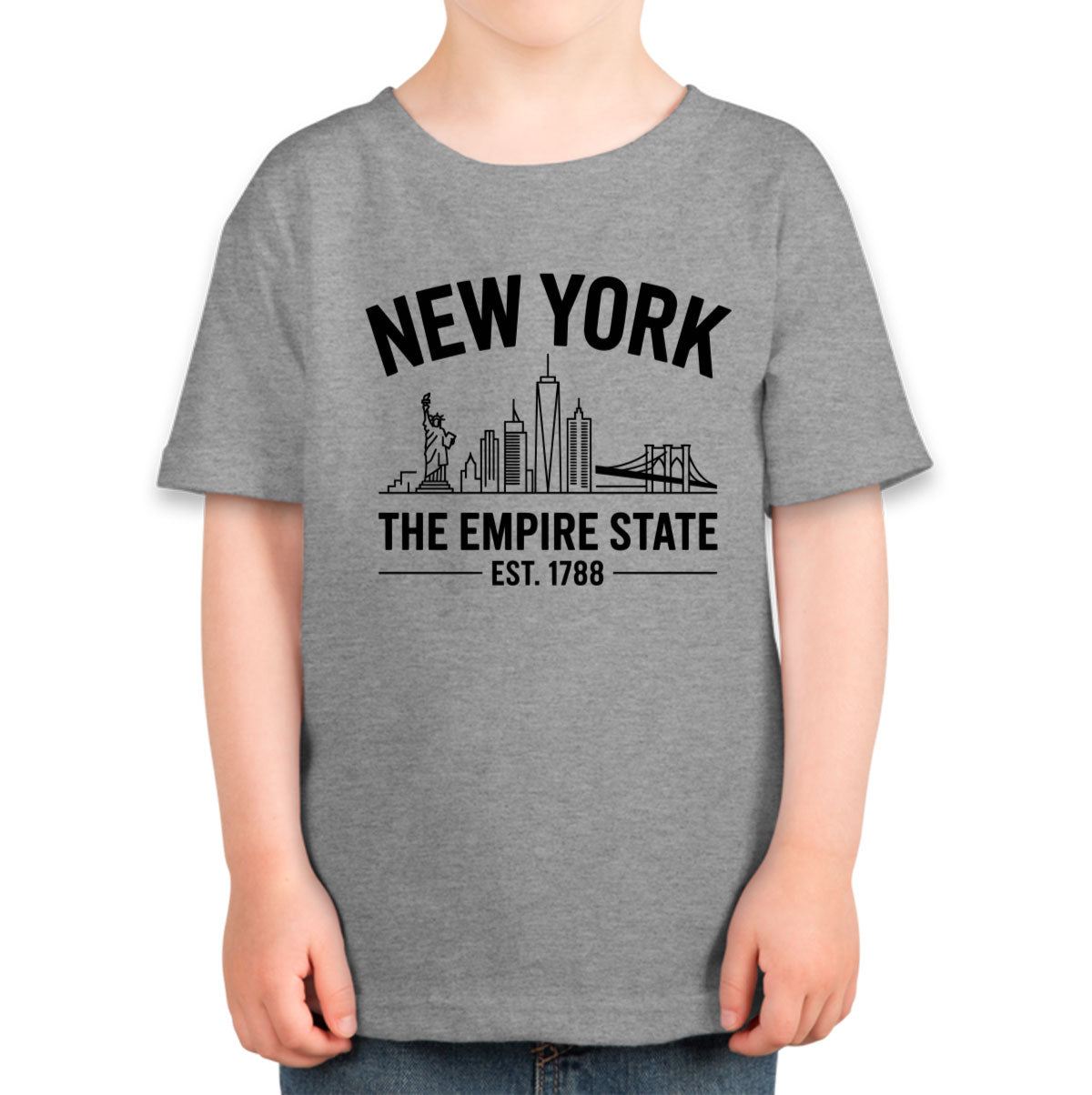 New York Cityscape Illustration The Empire State Toddler T-shirt
