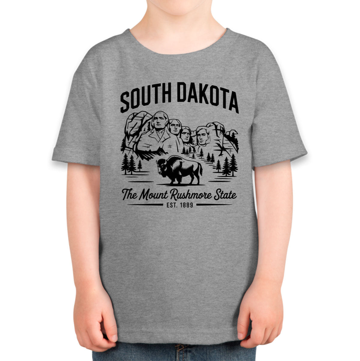 South Dakota Cityscape Illustration The Mount Rushmore State Toddler T-shirt