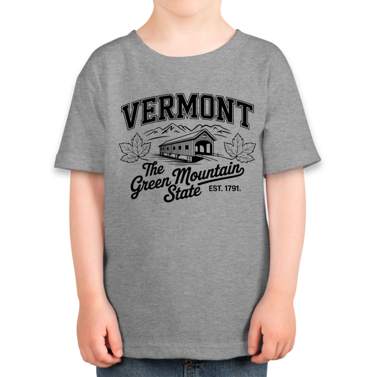 Vermont Cityscape Illustration The Green Mountain State Toddler T-shirt