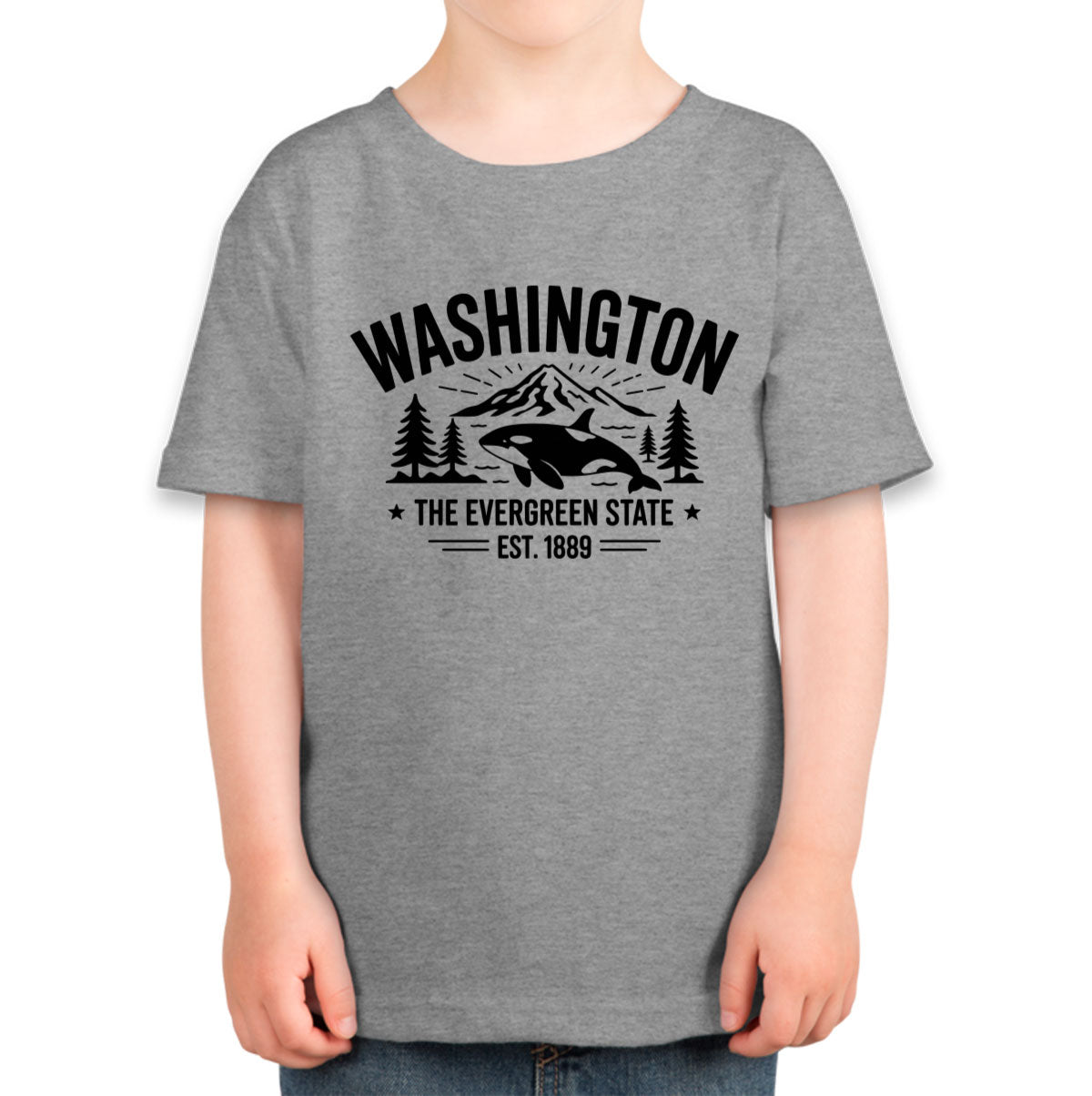 Washington Cityscape Illustration The Evergreen State Toddler T-shirt