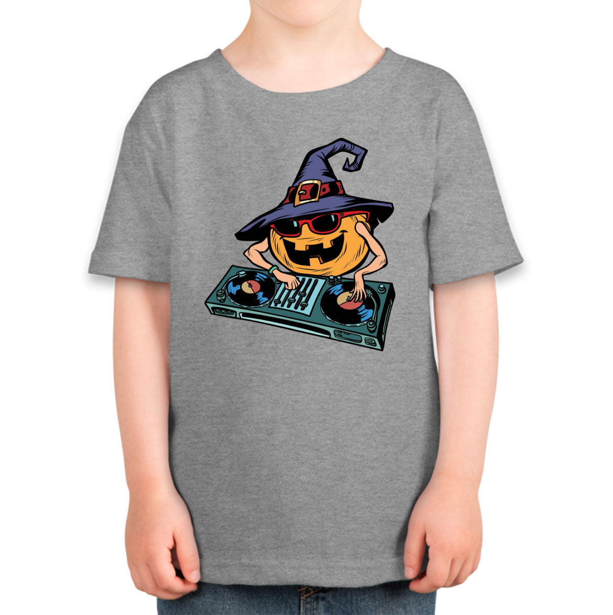 DJ Pumpkin Halloween Toddler T-shirt