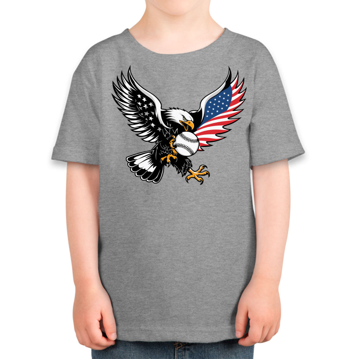 American Eagle Catching Baseball Toddler T-shirt