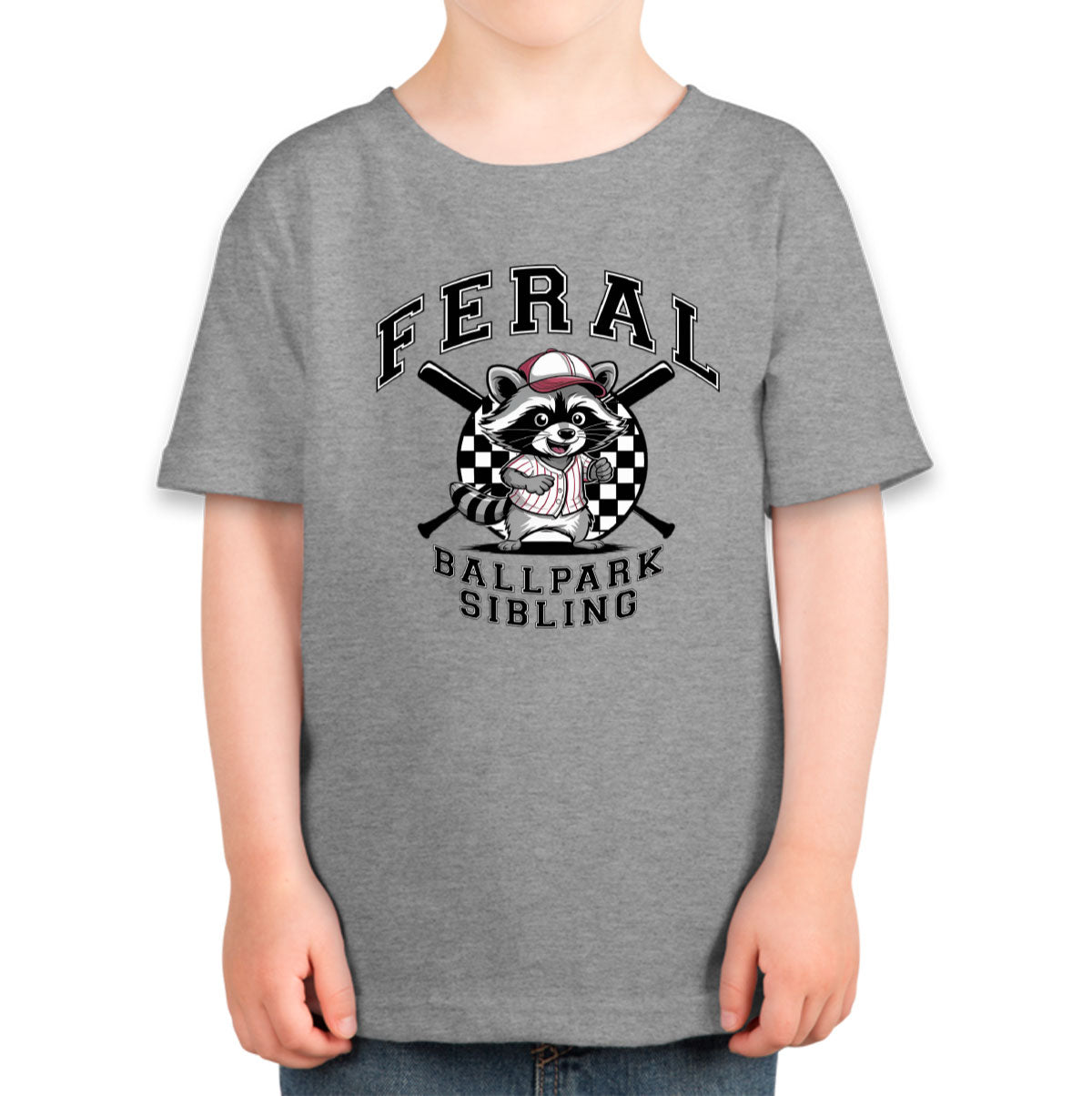 Feral Ballpark Sibling Baseball Toddler T-shirt