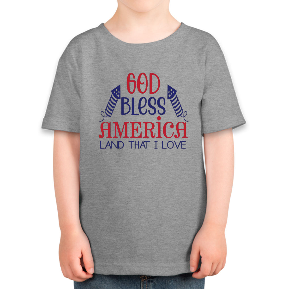God Bless America Land That I Love Patriotic  Toddler T-shirt