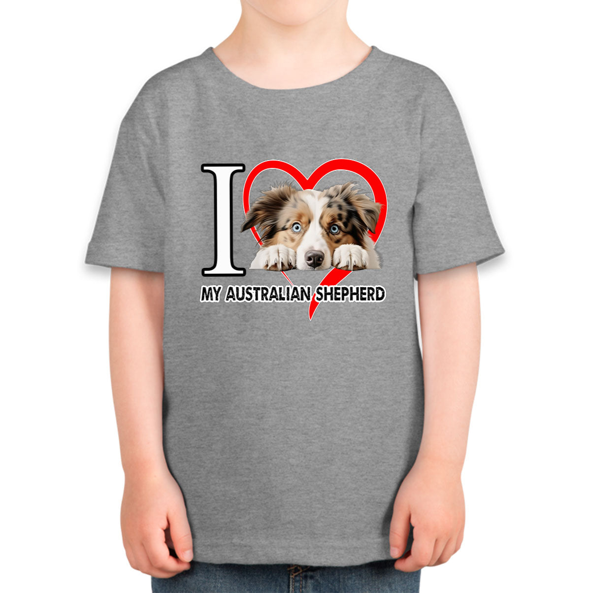 I Love My Australian Shepherd Dog Toddler T-shirt