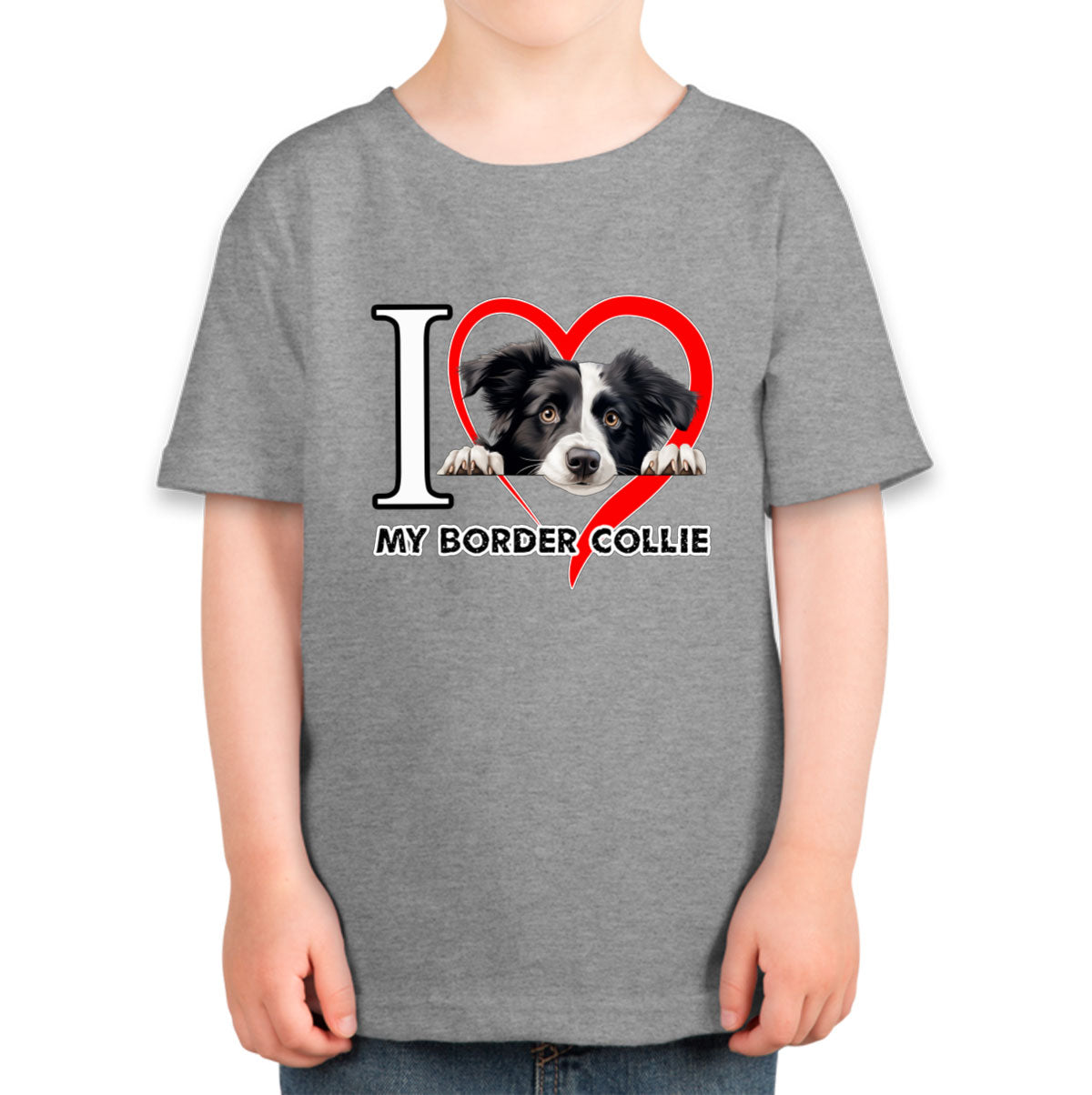 I Love My Border Collie Dog Toddler T-shirt