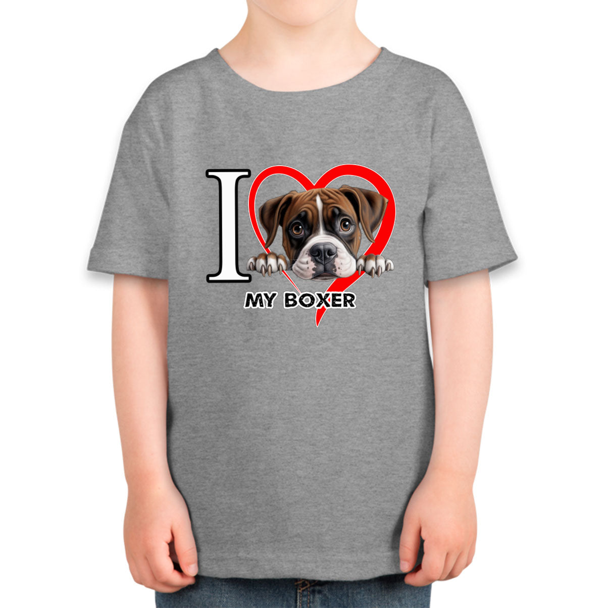 I Love My Boxer Dog Toddler T-shirt