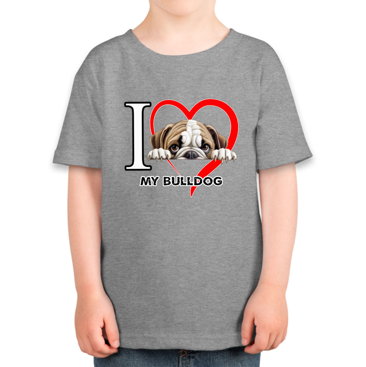 I Love My Bulldog Dog Toddler T-shirt