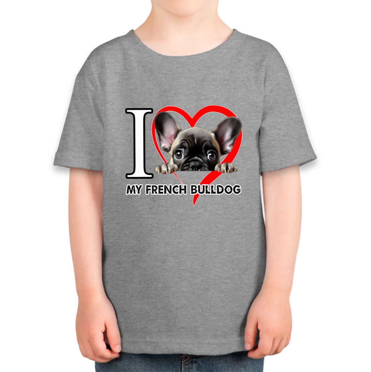 I Love My French Bulldog Dog Toddler T-shirt