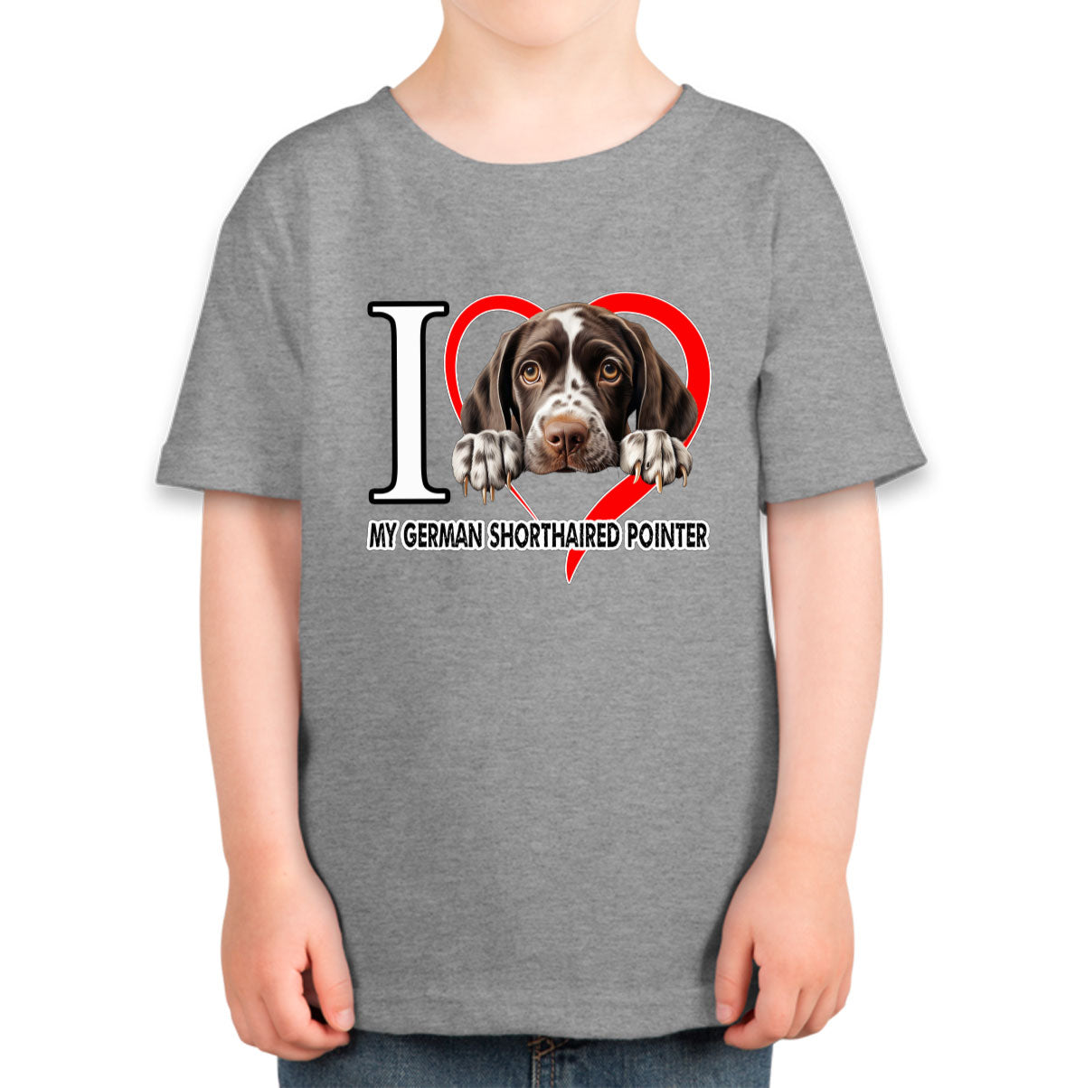 I Love My German Shorthaired Pointer Dog Toddler T-shirt