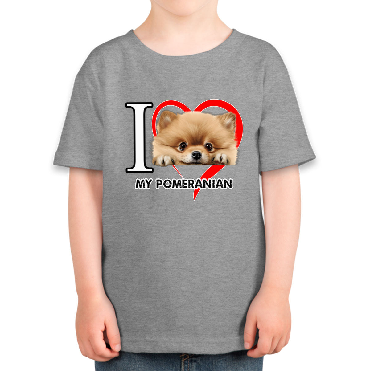 I Love My Pomeranian Dog Toddler T-shirt