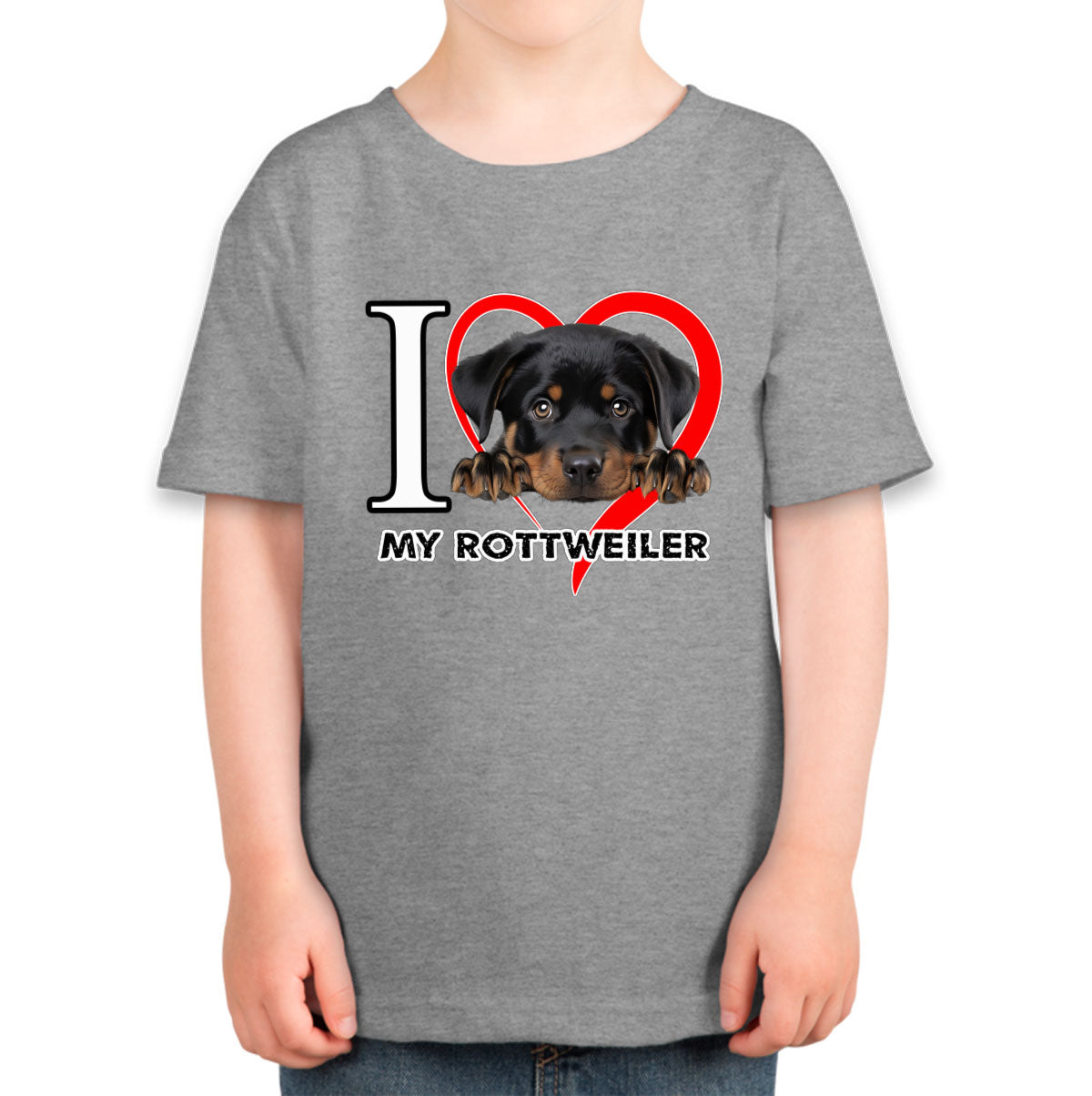 I Love My Rottweiler Dog Toddler T-shirt