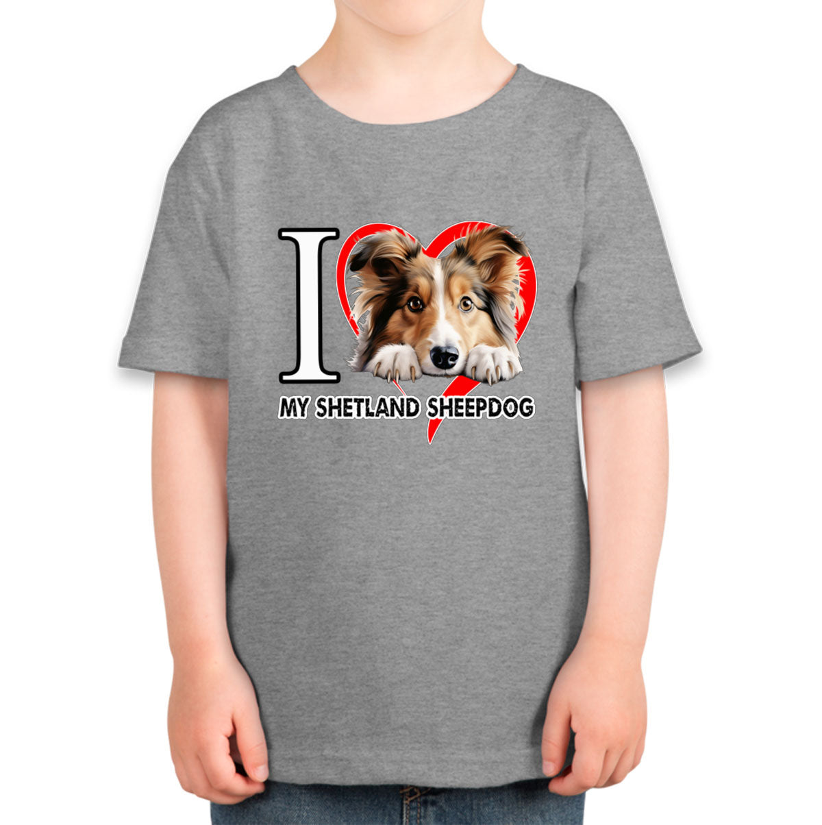 I Love My Shetland Sheepdog Dog Toddler T-shirt