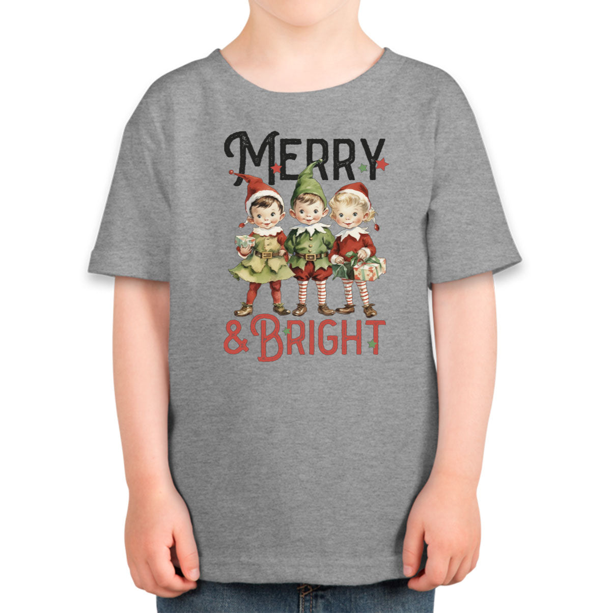 Merry And Bright Christmas Toddler T-shirt