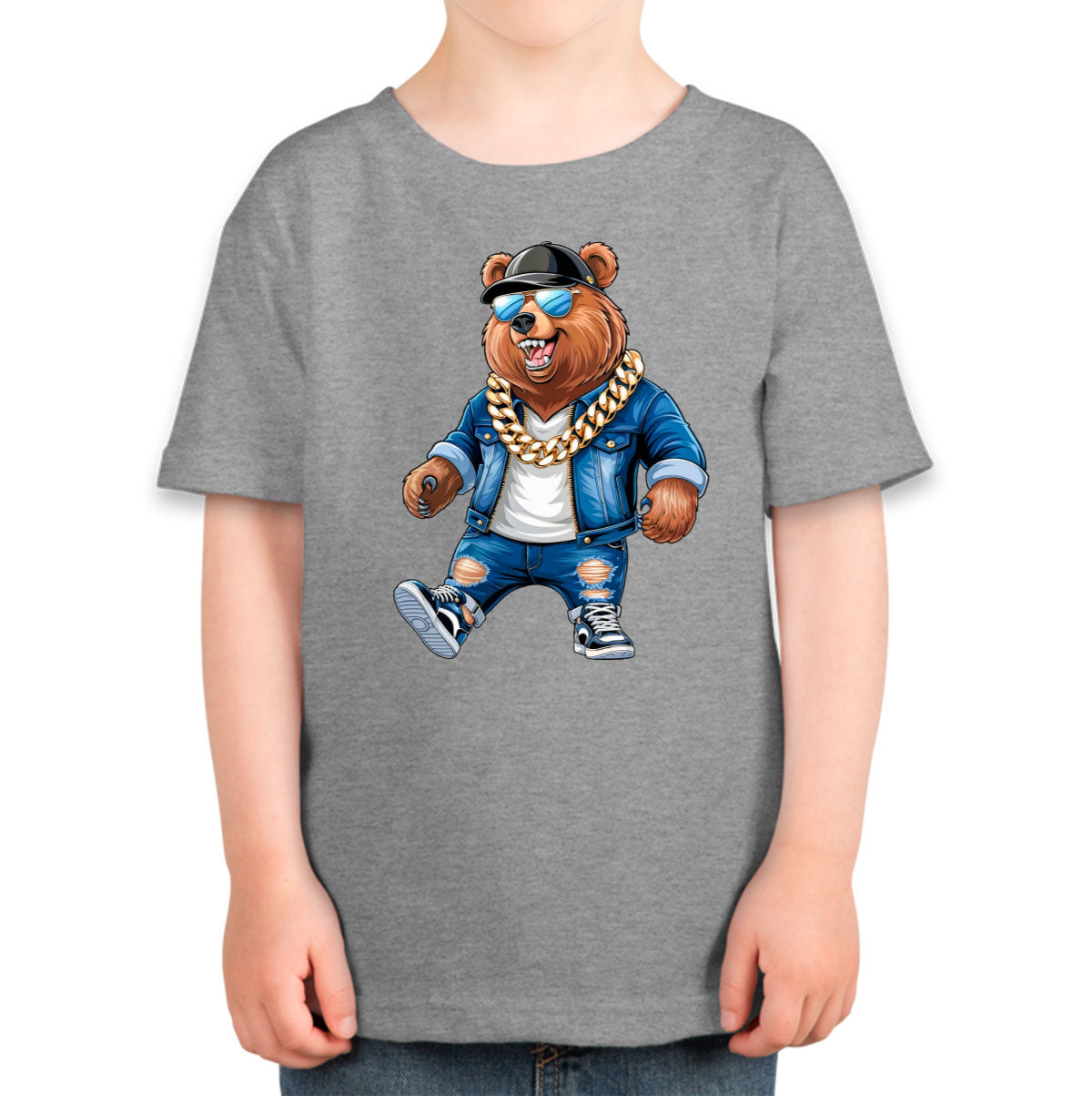 Cool Rapper Bear Toddler T-shirt