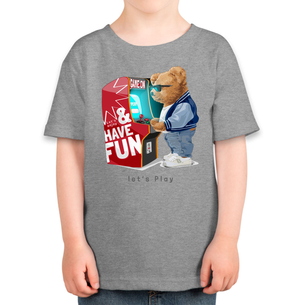 Teddy Bear Arcade Game Machine Toddler T-shirt