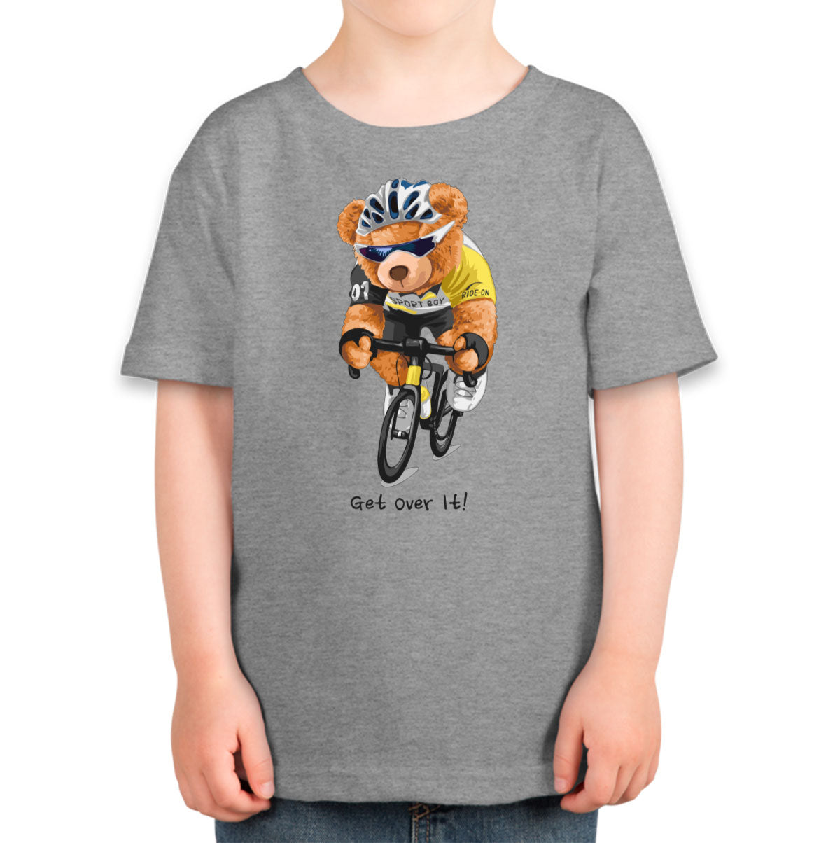 Teddy Bear Biker Get Over It Toddler T-shirt
