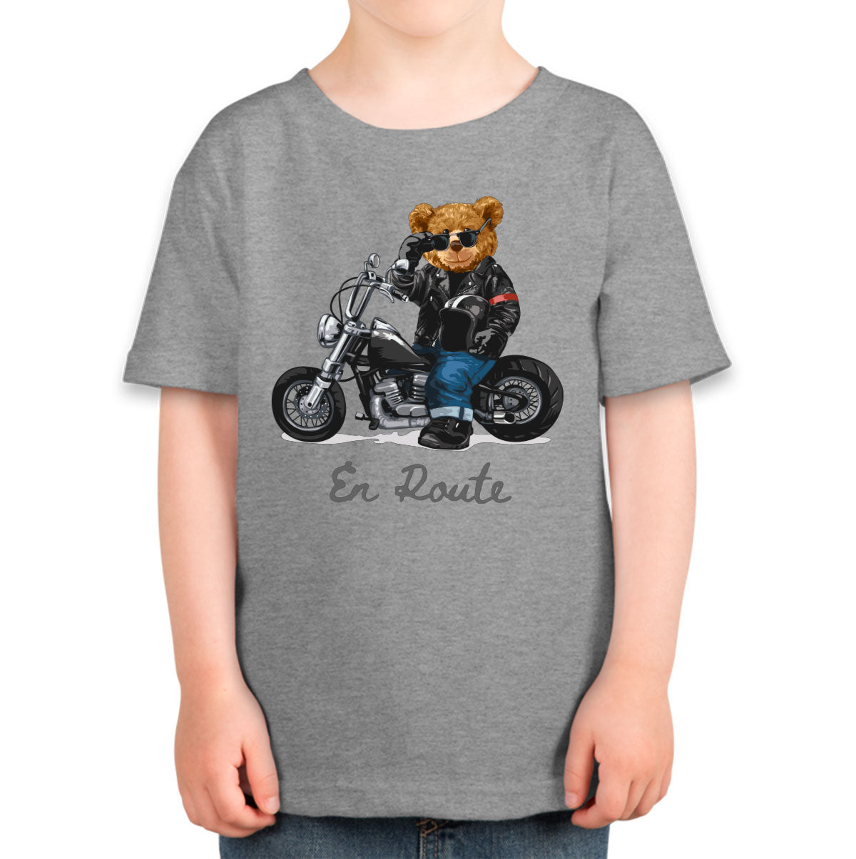 Teddy Bear Biker Toddler T-shirt