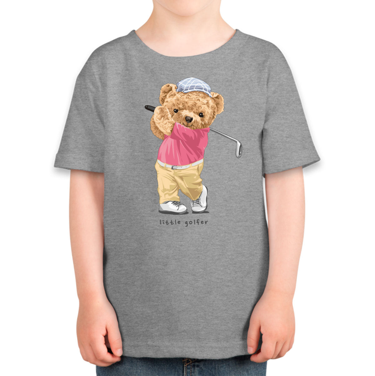 Teddy Bear Lil Golfer Toddler T-shirt