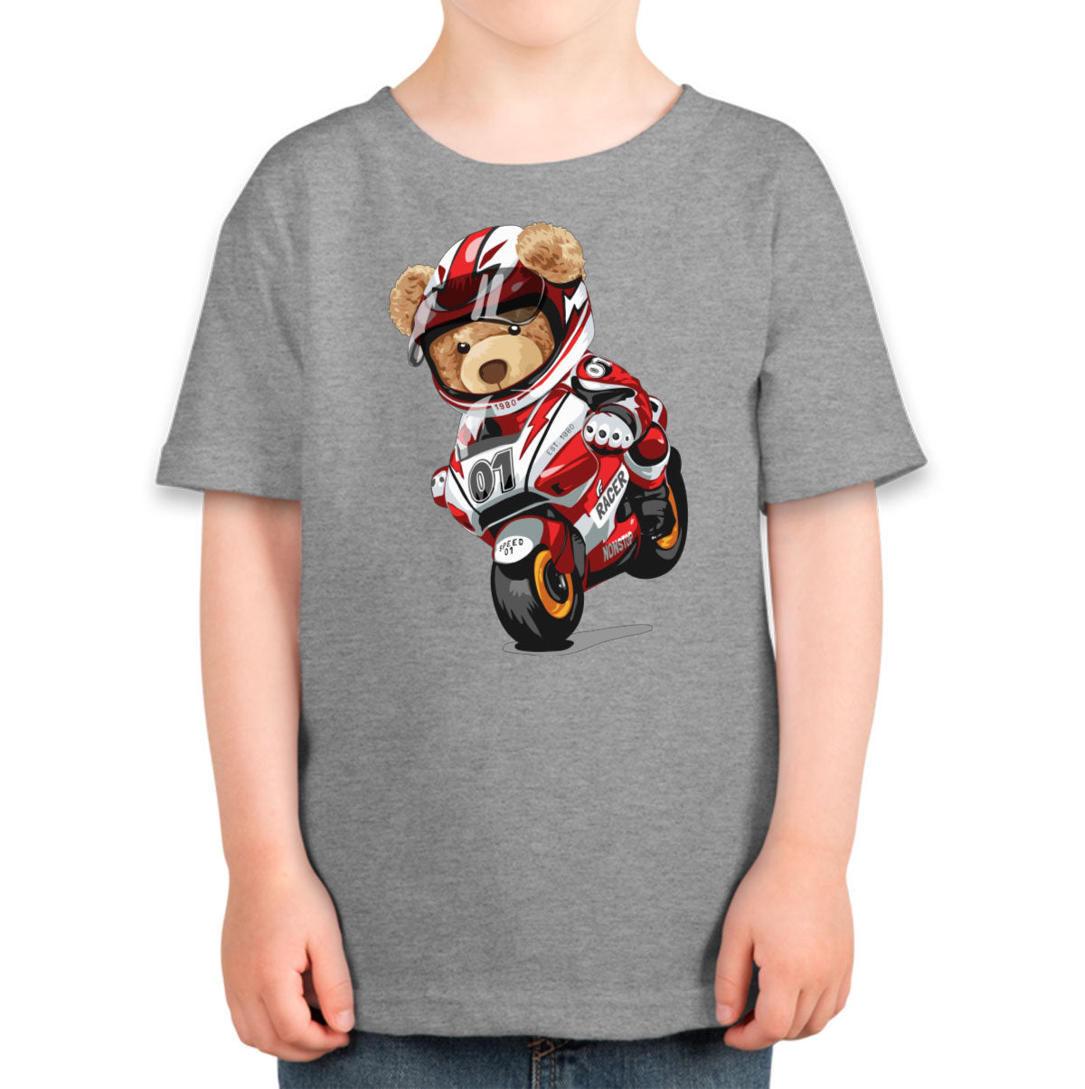 Teddy Bear Motorcycle Toddler T-shirt