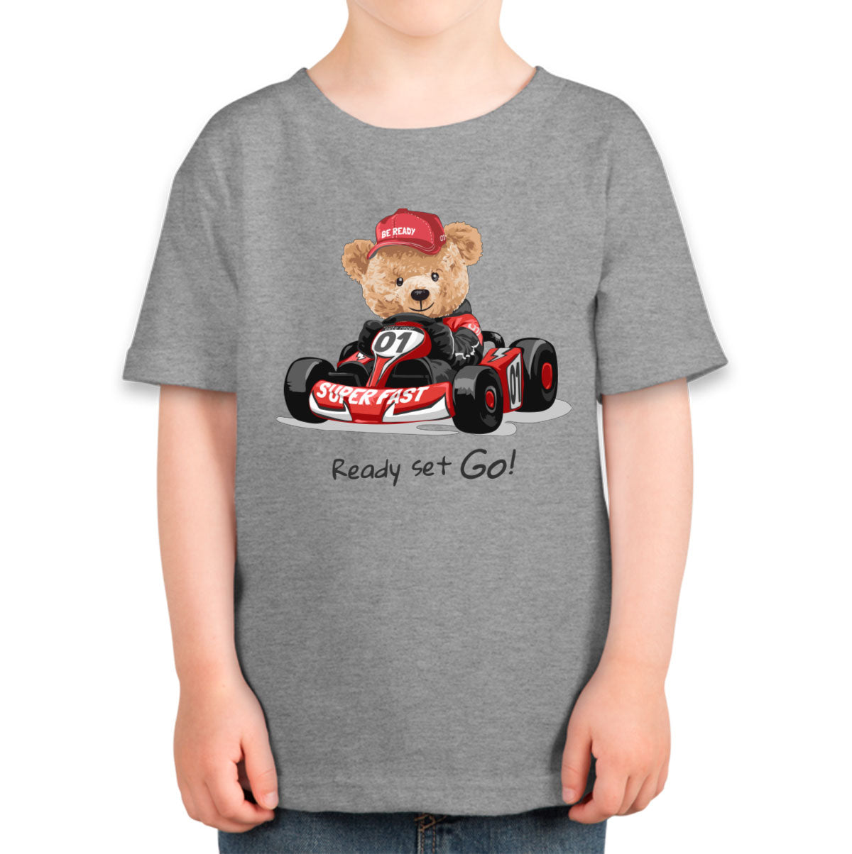 Teddy Bear Racer Toddler T-shirt