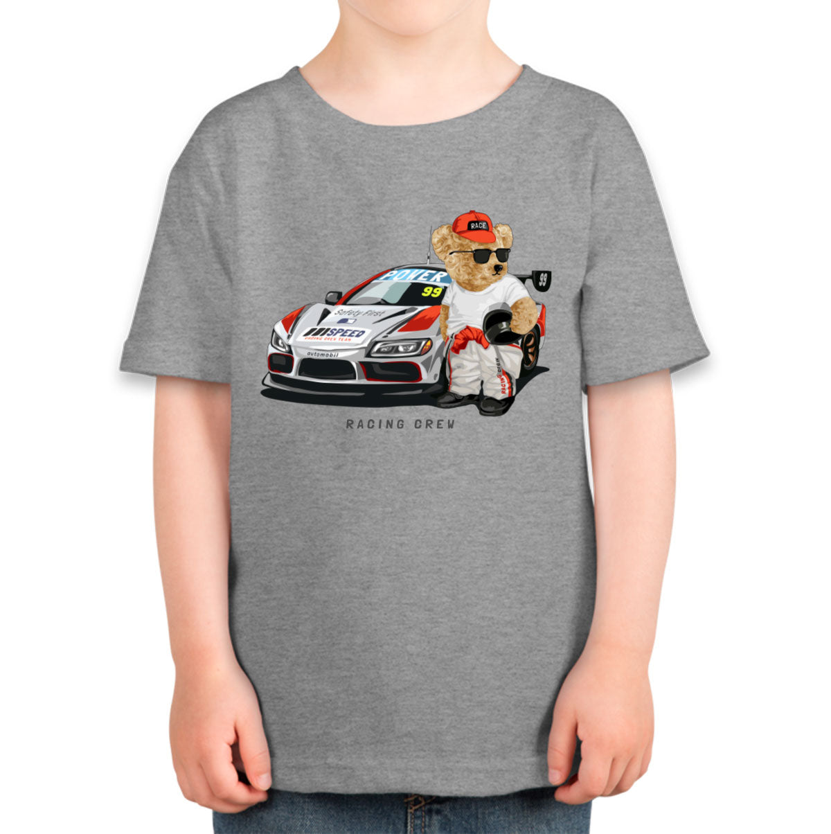 Teddy Bear Racing Crew Toddler T-shirt