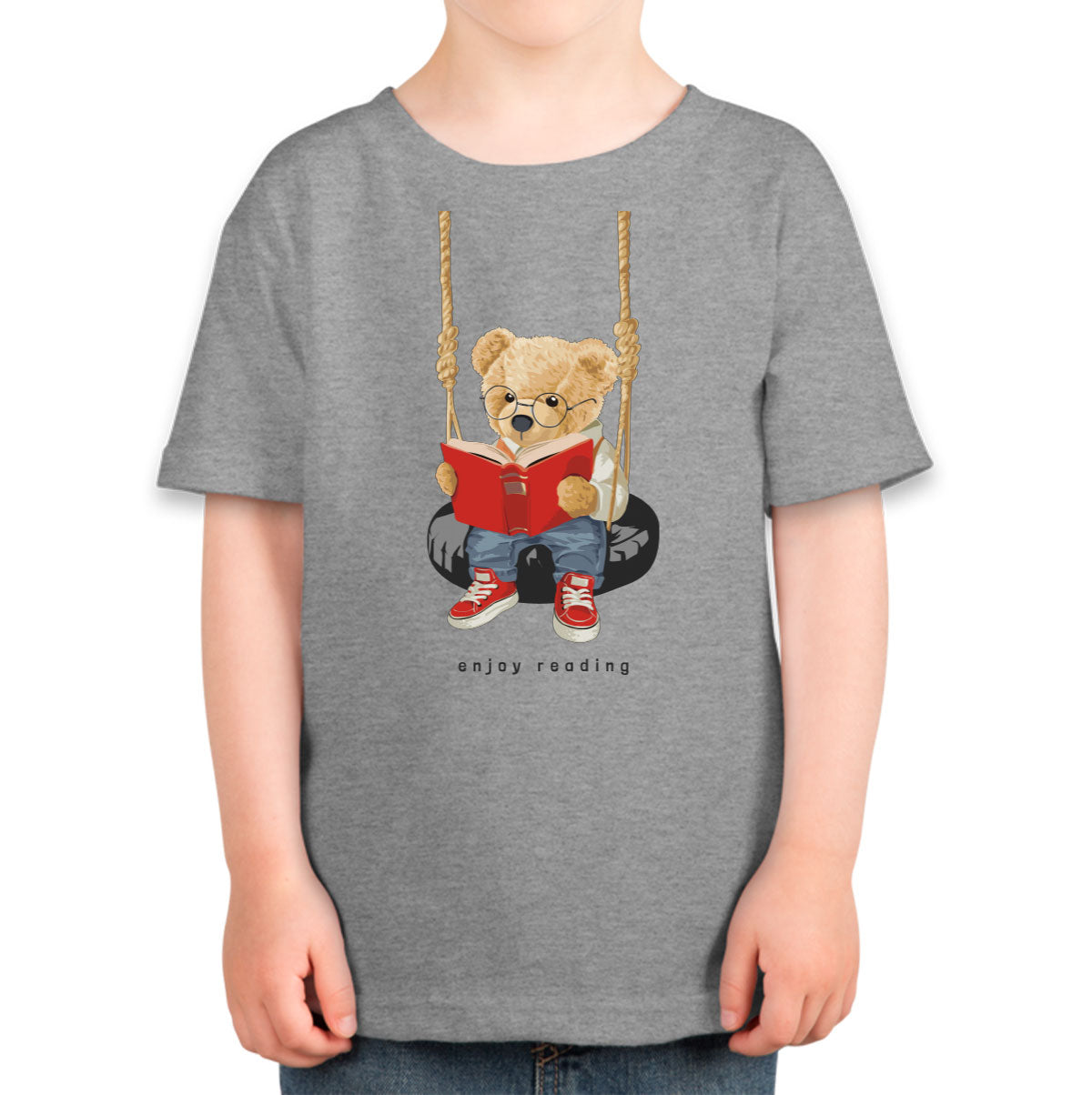 Teddy Bear Reading Toddler T-shirt