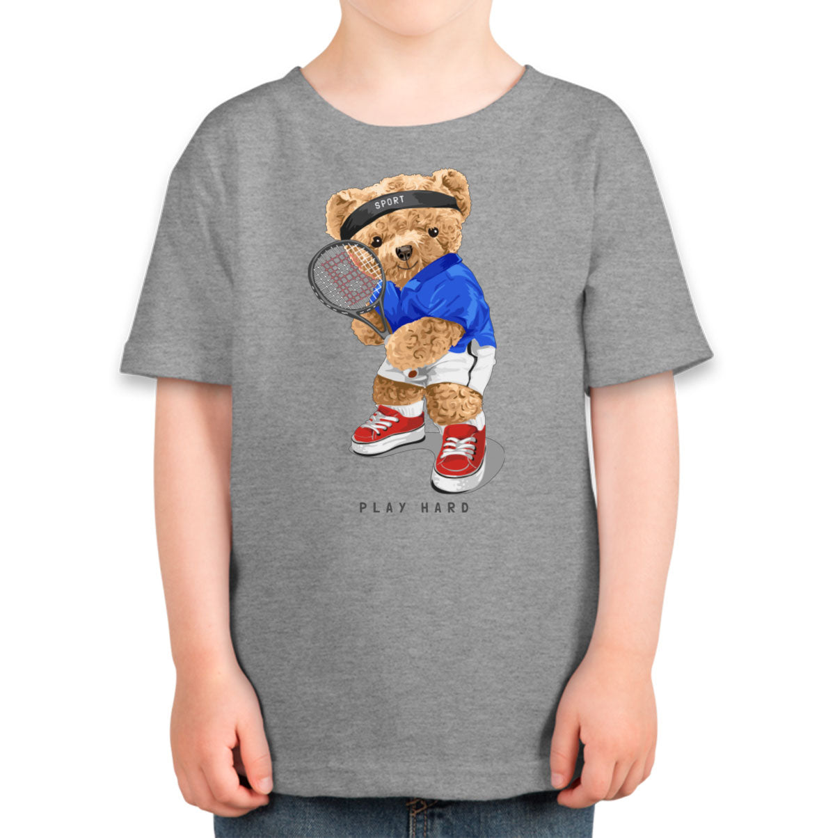 Teddy Bear Tennis Toddler T-shirt