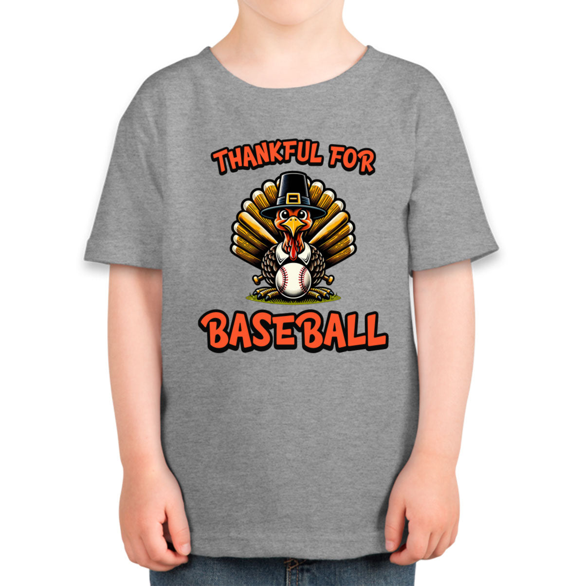 Thankful For Baseball Toddler T-shirt