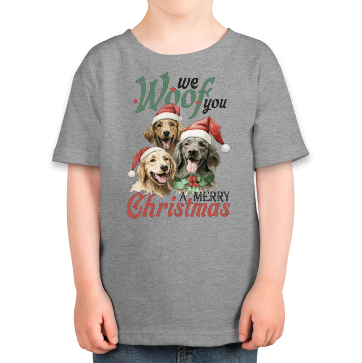 We Woof You A Merry Christmas Toddler T-shirt