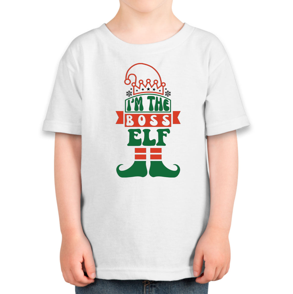 I'm The Boss Elf Christmas Toddler T-shirt