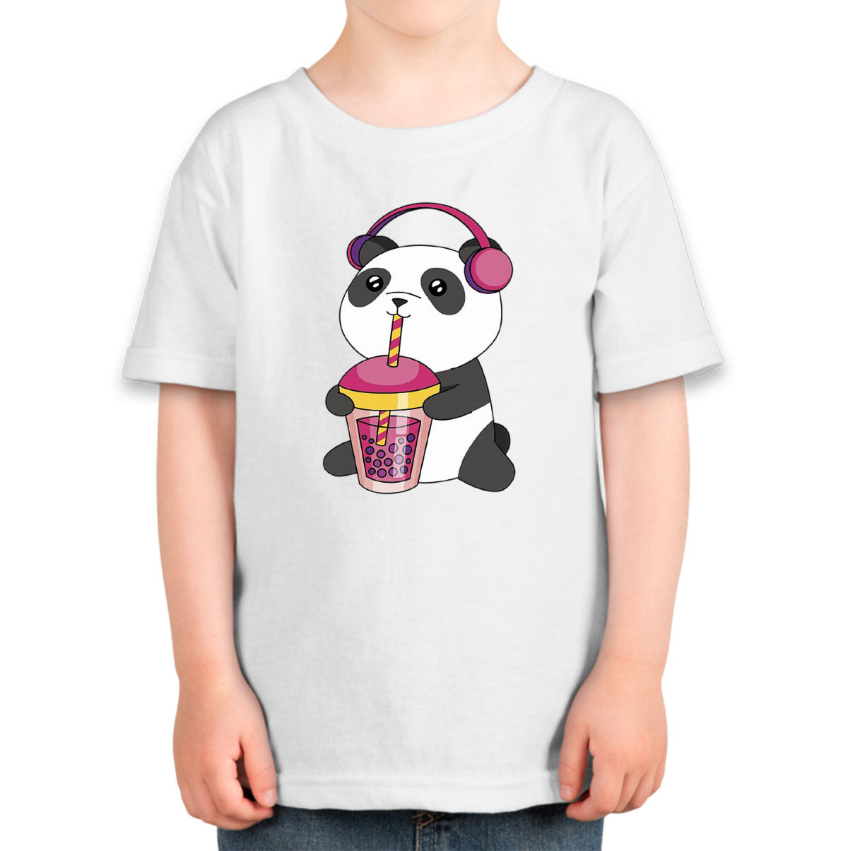 Panda Drinking Bubble Tea Toddler T-shirt