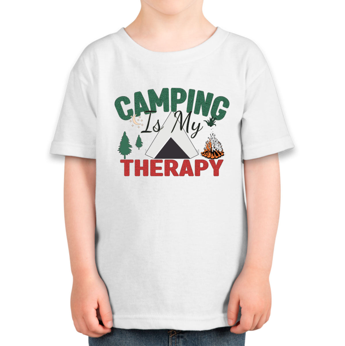 Camping Is My Therapy Toddler T-shirt