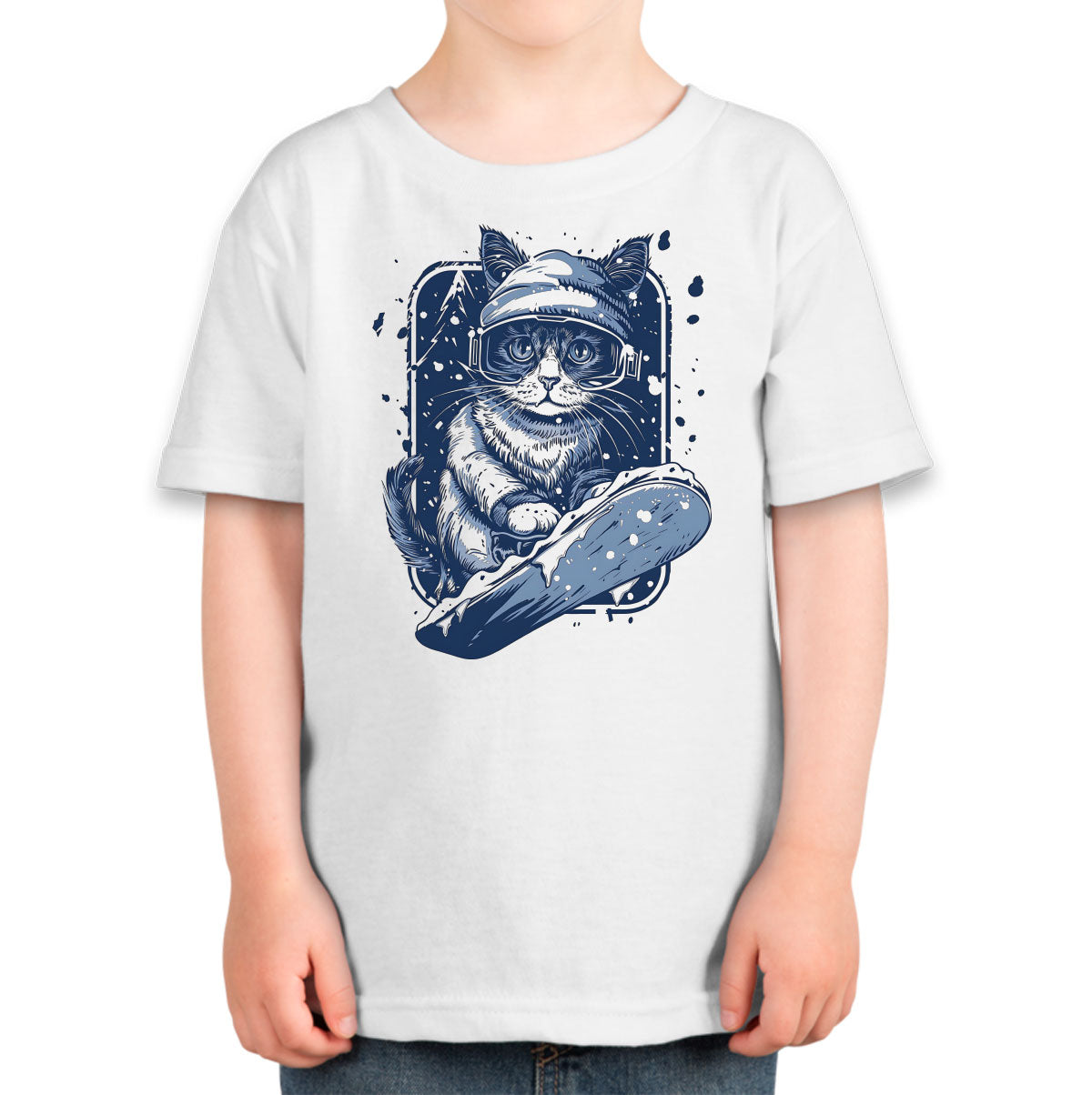 Snowboarding Cat Toddler T-shirt