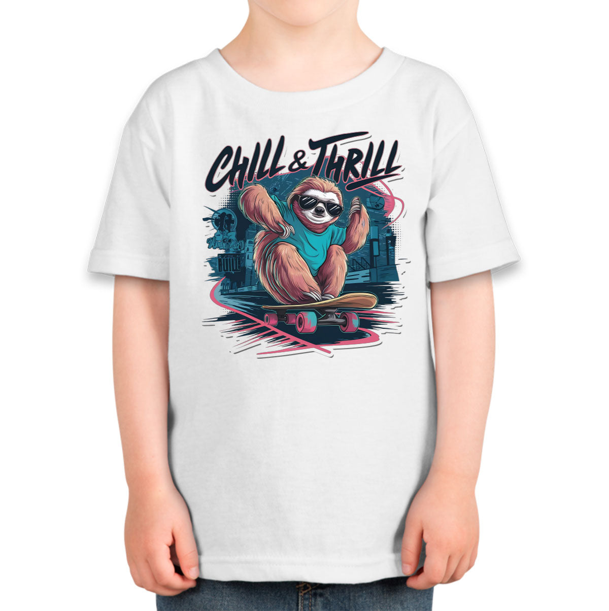 Chill And Thrill Sloth Toddler T-shirt