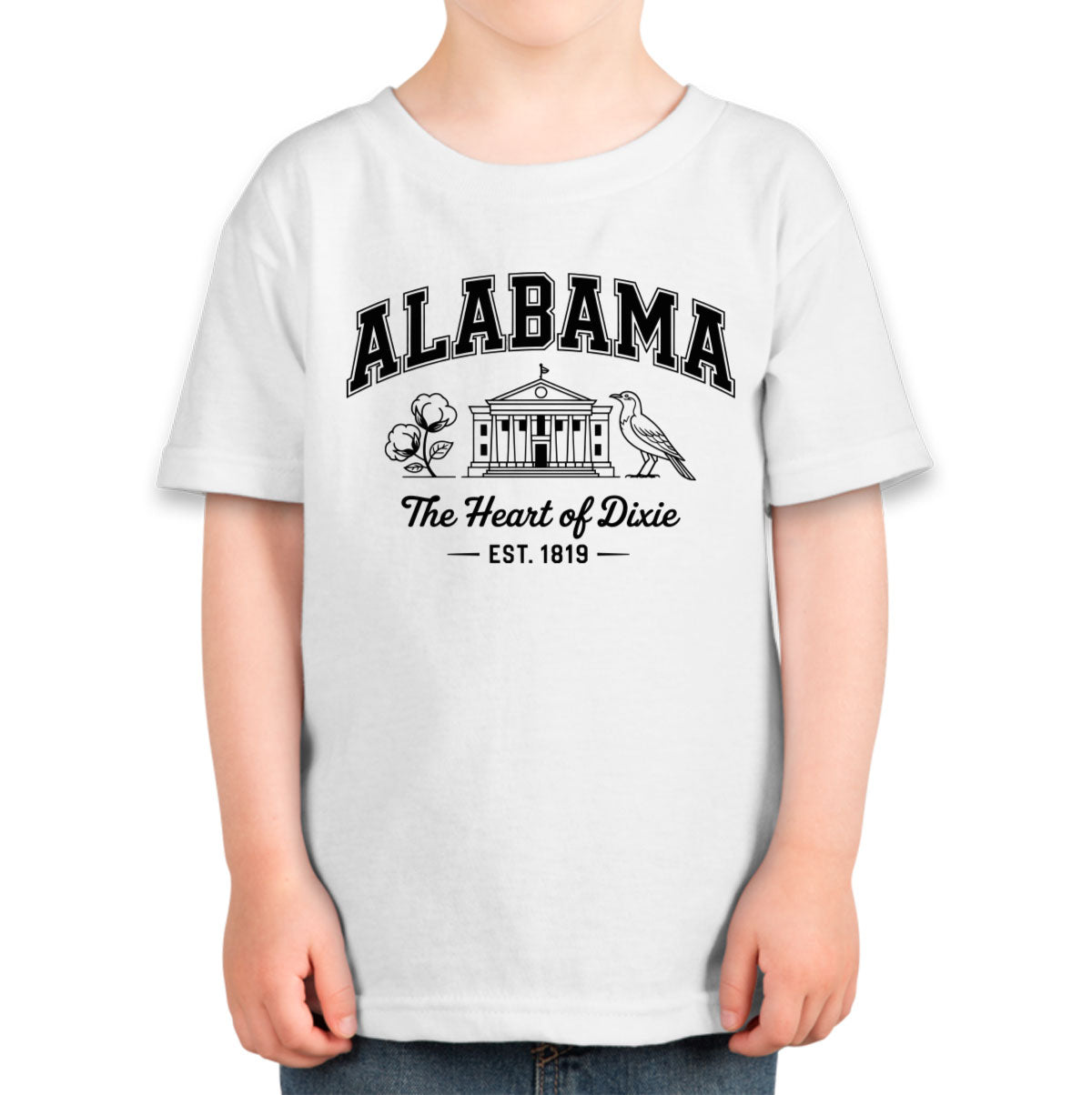 Alabama Cityscape Illustration The Heart Of Dixie Toddler T-shirt