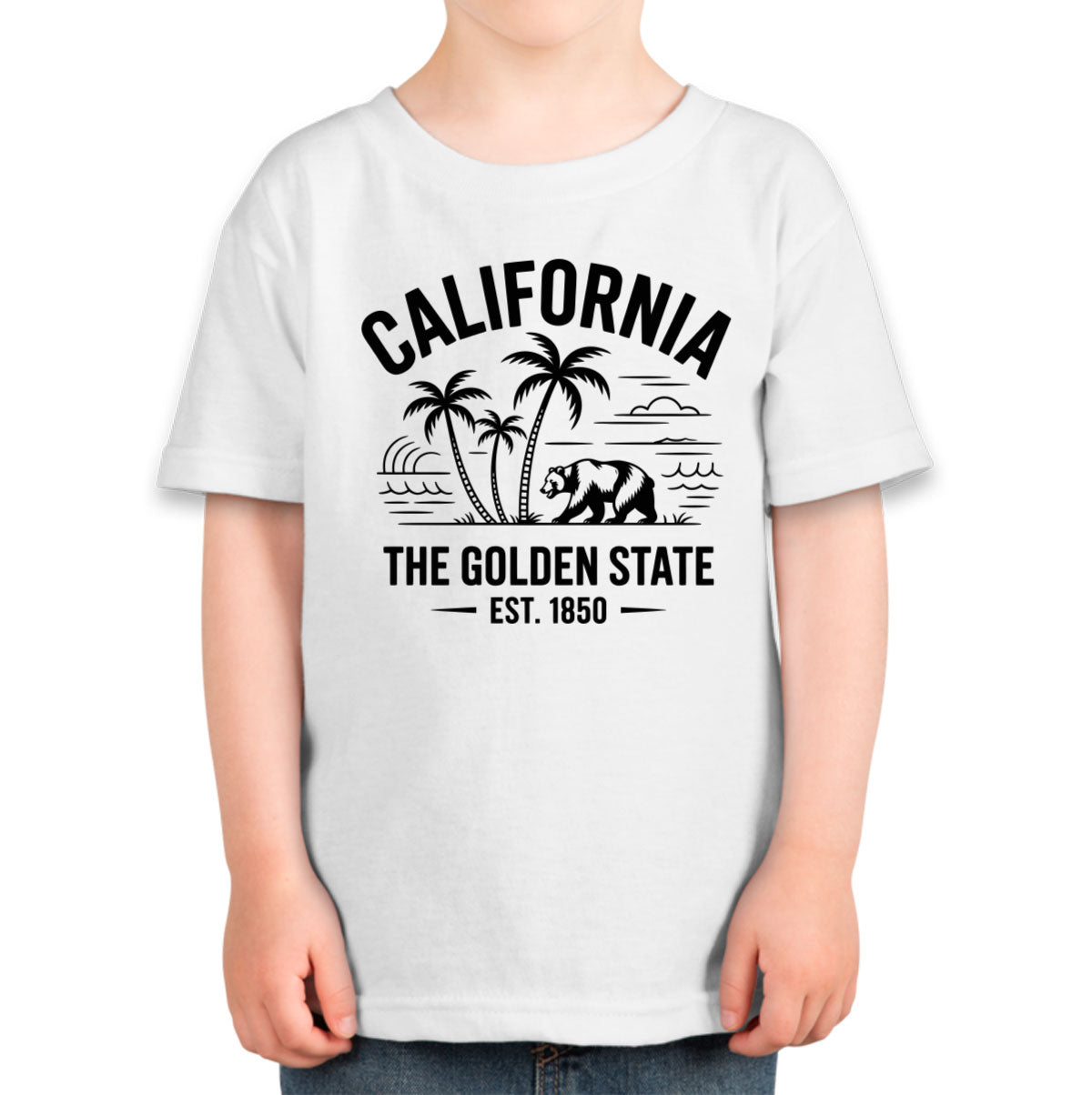 California Cityscape Illustration The Golden State Toddler T-shirt