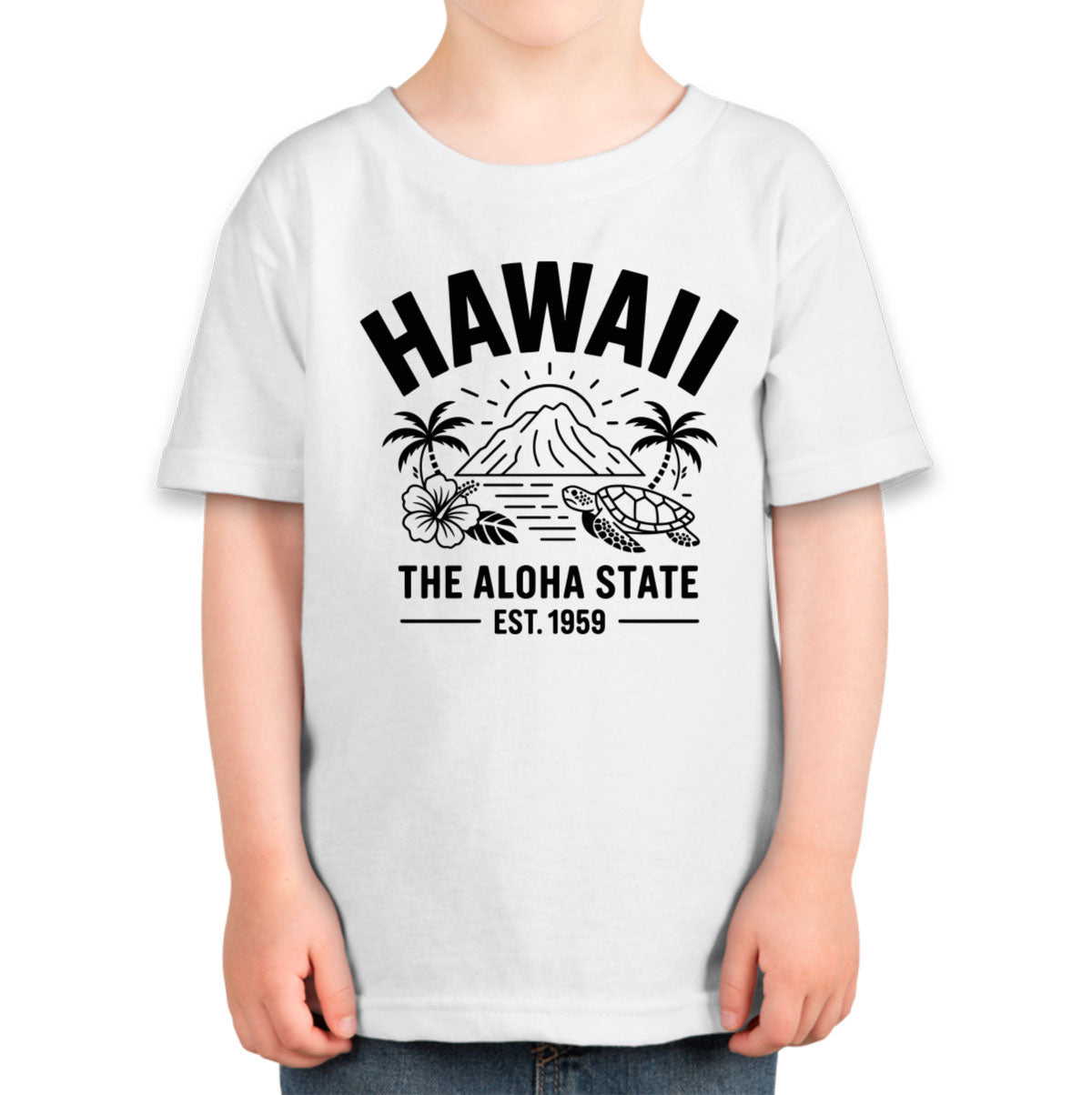 Hawaii Cityscape Illustration The Aloha State Toddler T-shirt