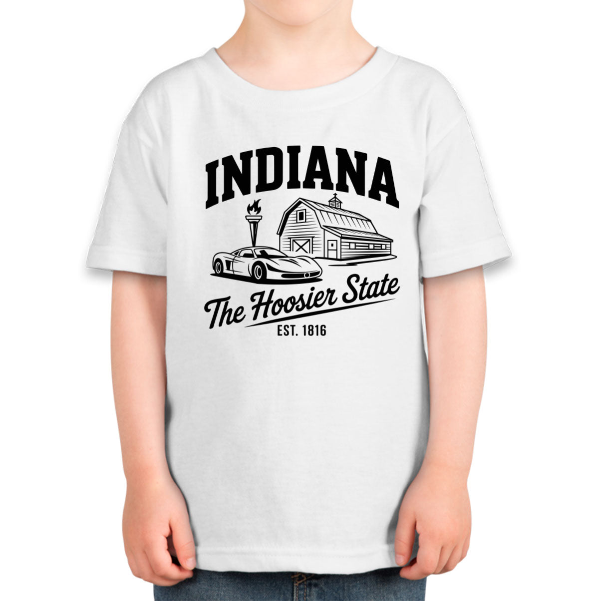 Indiana Cityscape Illustration The Hoosier State Toddler T-shirt