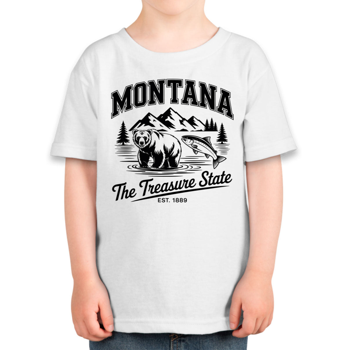 Montana Cityscape Illustration The Treasure State Toddler T-shirt