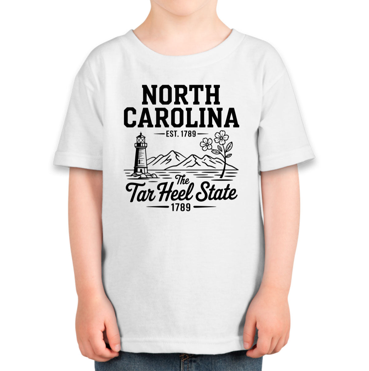 North Carolina Cityscape Illustration The Tar Heel State Toddler T-shirt