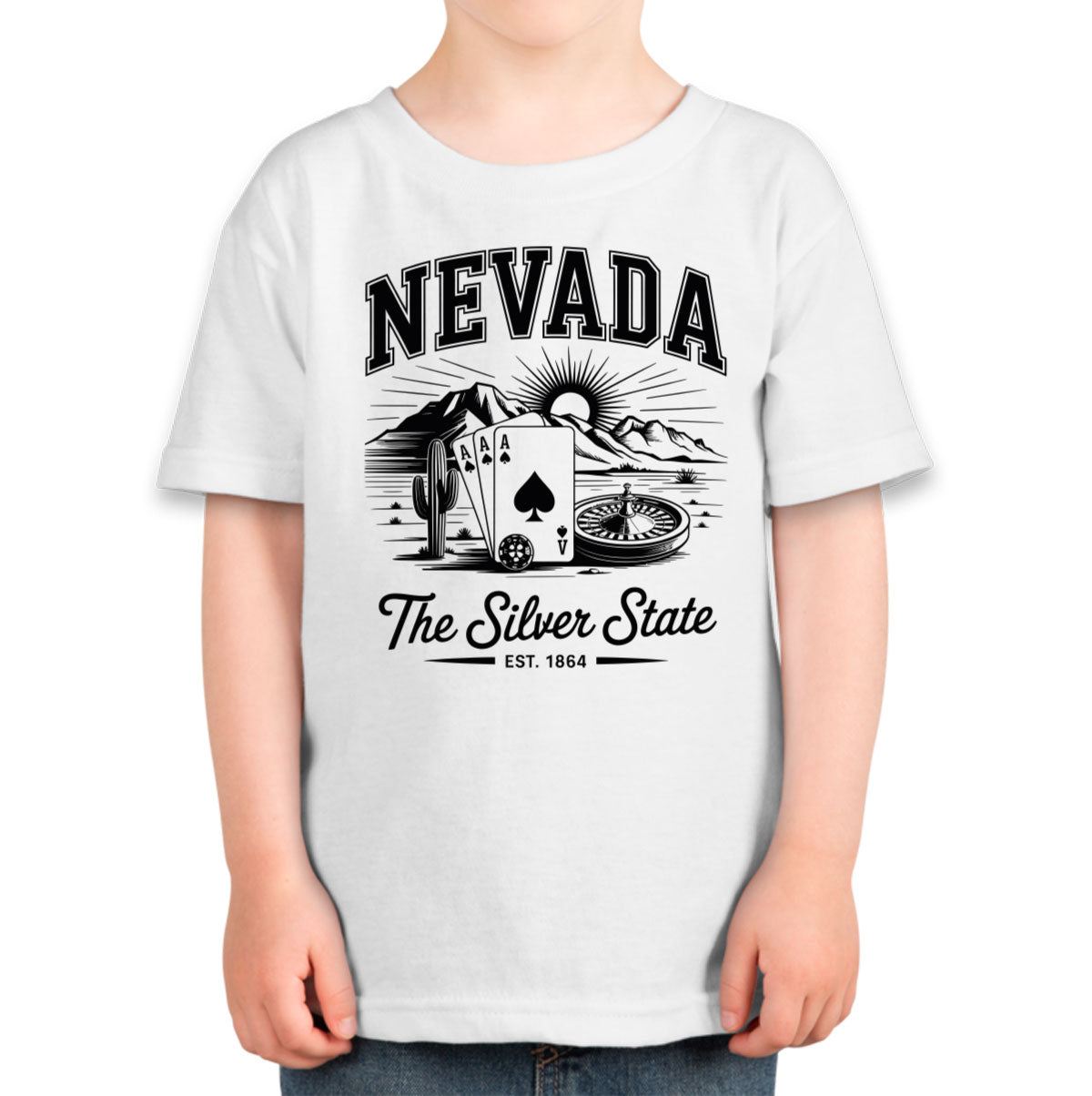 Nevada Cityscape Illustration The Silver State Toddler T-shirt