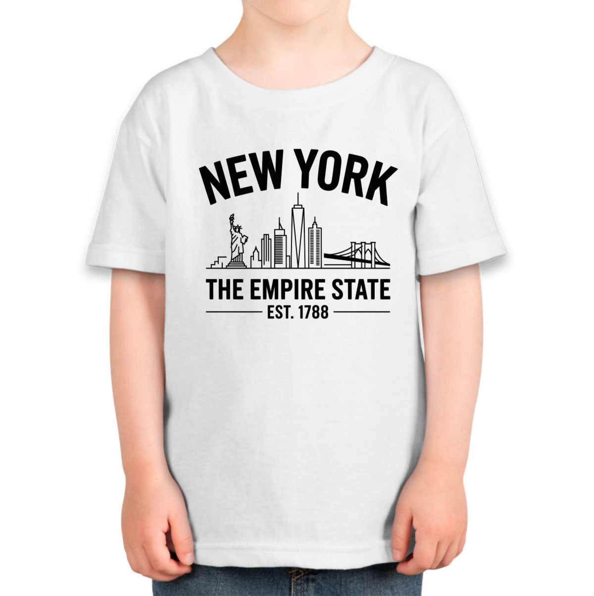 New York Cityscape Illustration The Empire State Toddler T-shirt